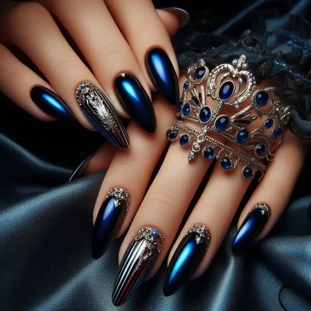 Velvet Chrome Nails