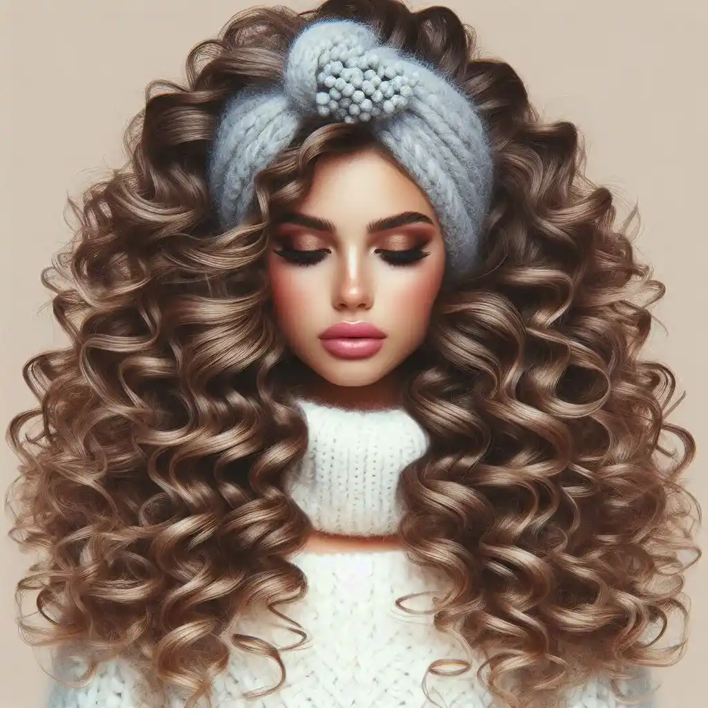 Voluminous Curls with Headband