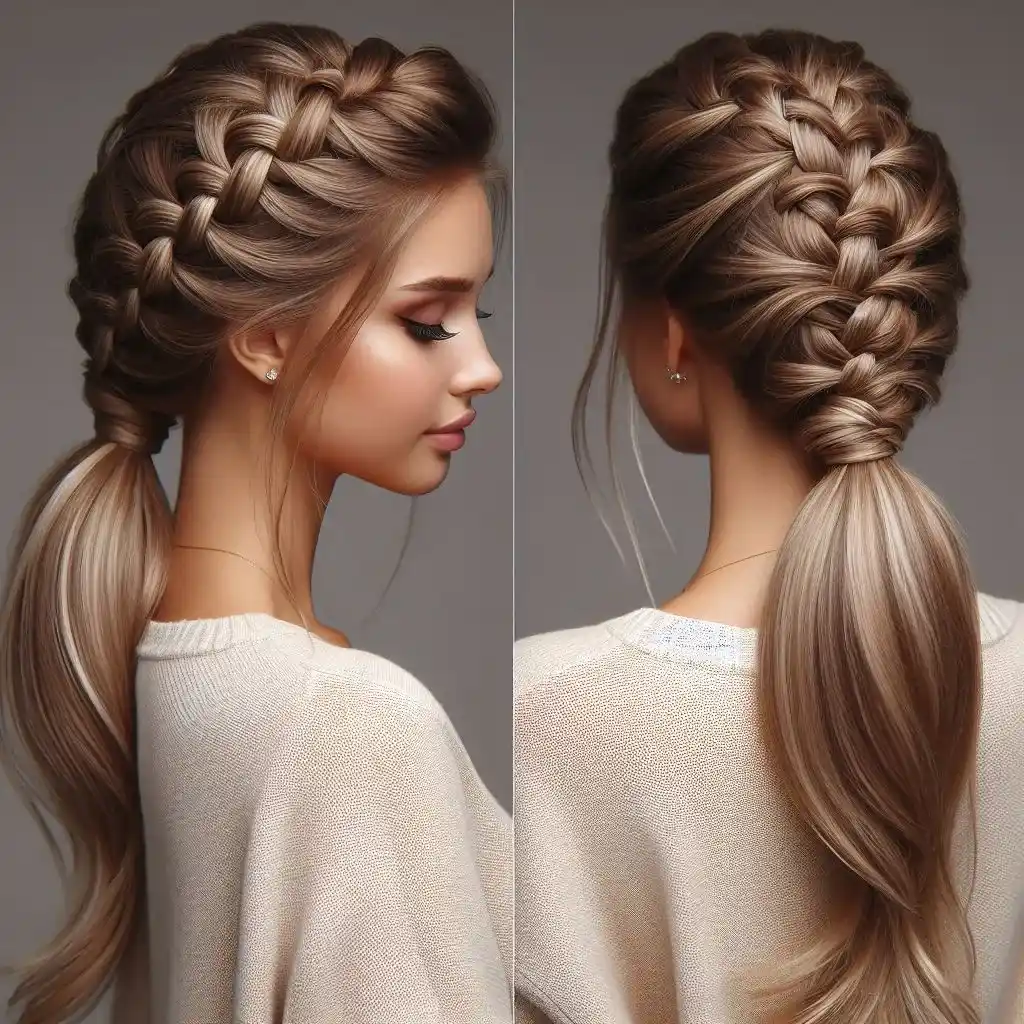 Waterfall Braided Ponytail