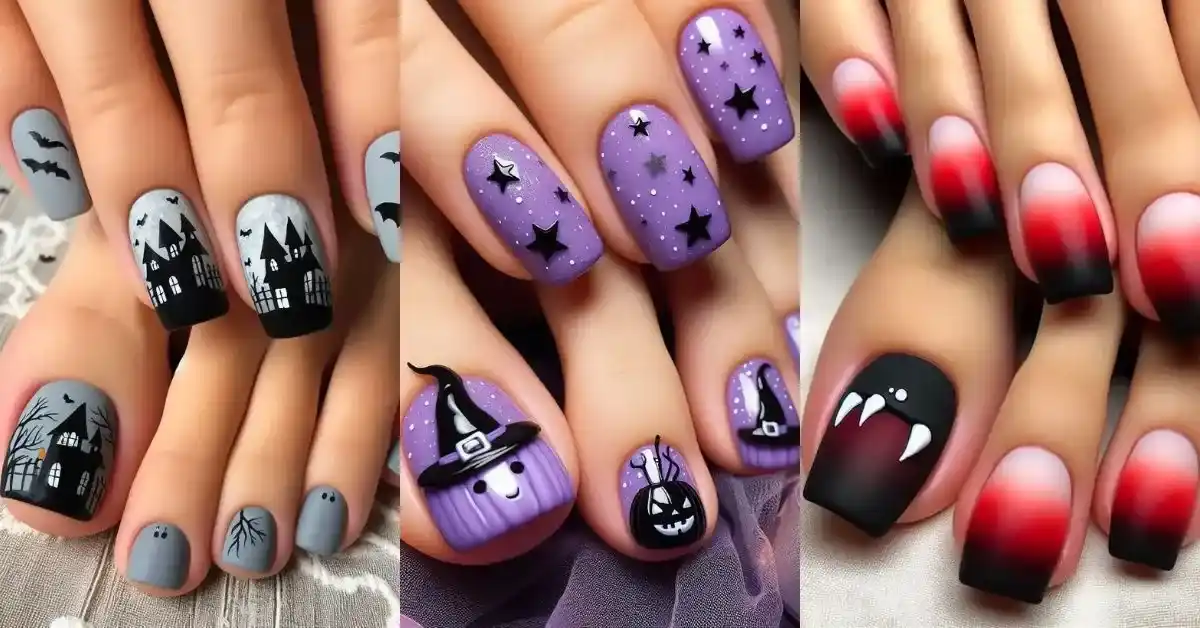 halloween toe nails