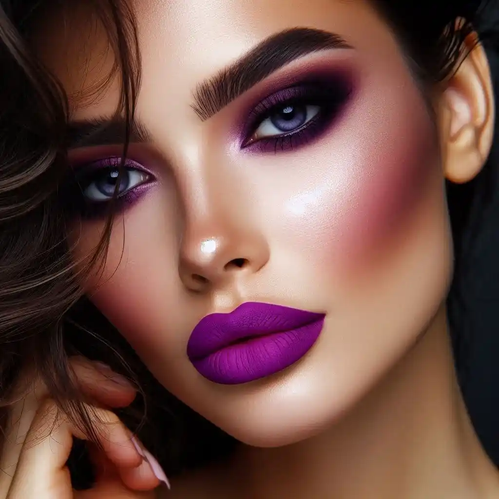 Bold Purple Lips