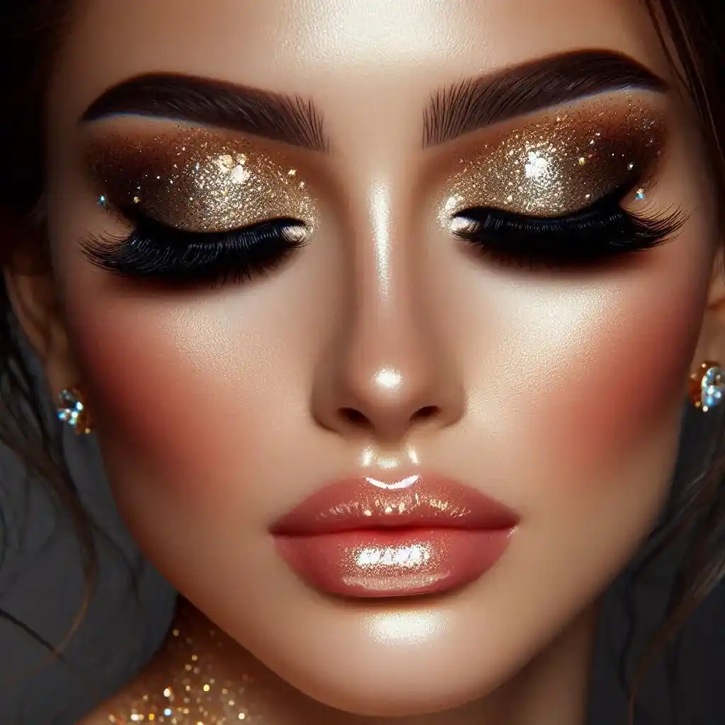 Gold Glitter Eyes