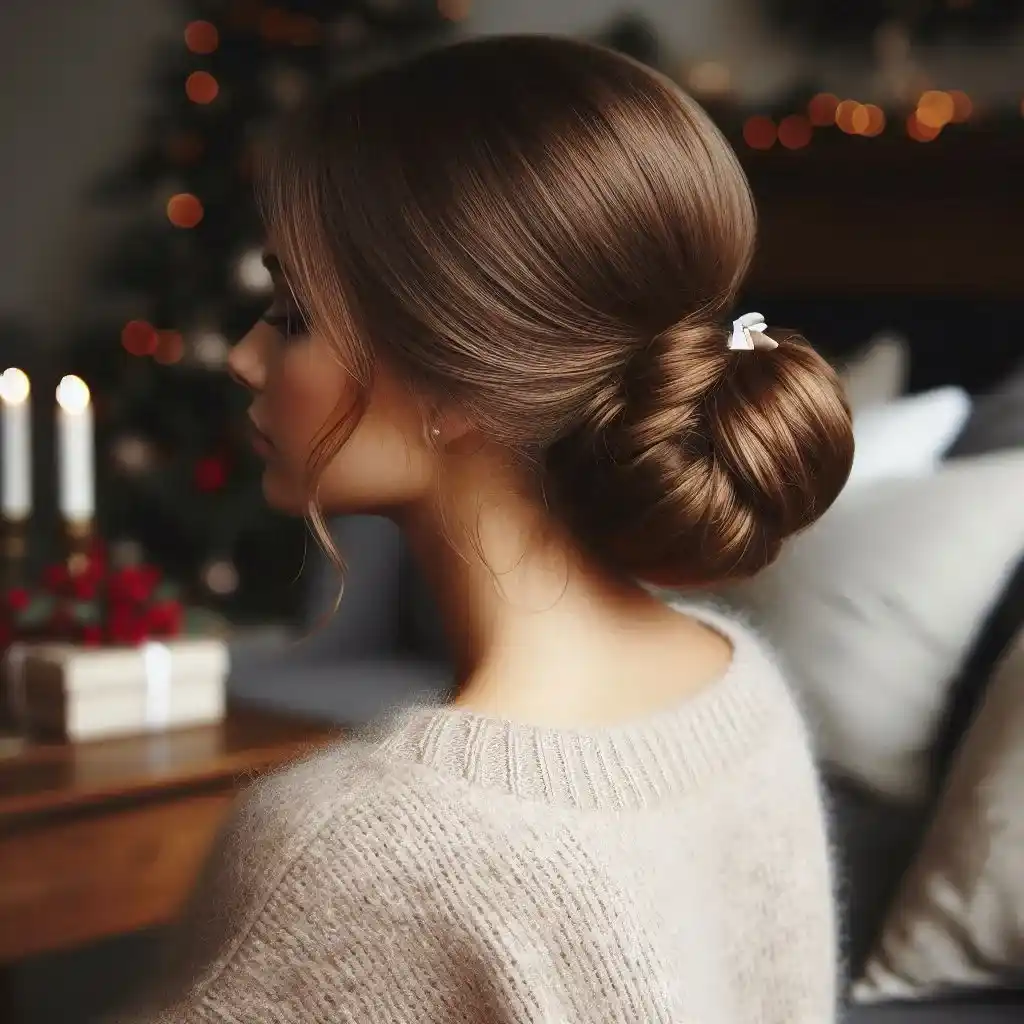 Loose Chignon with Face-Framing Strands