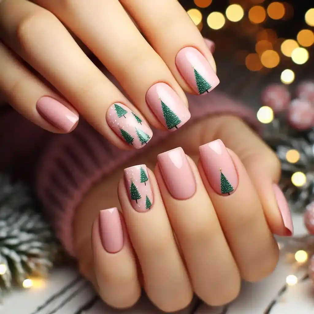 Pink Christmas Tree Accents