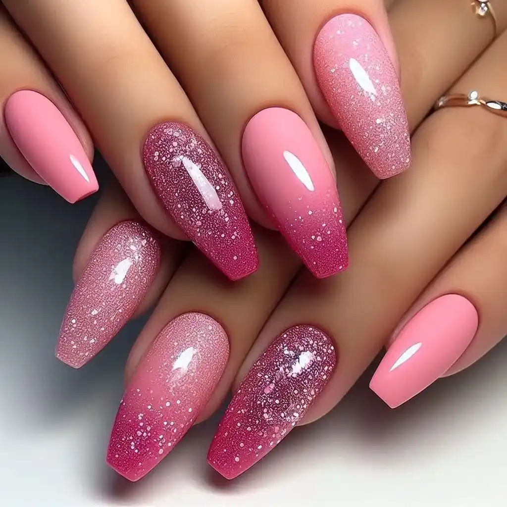 Pink Glitter Ombre