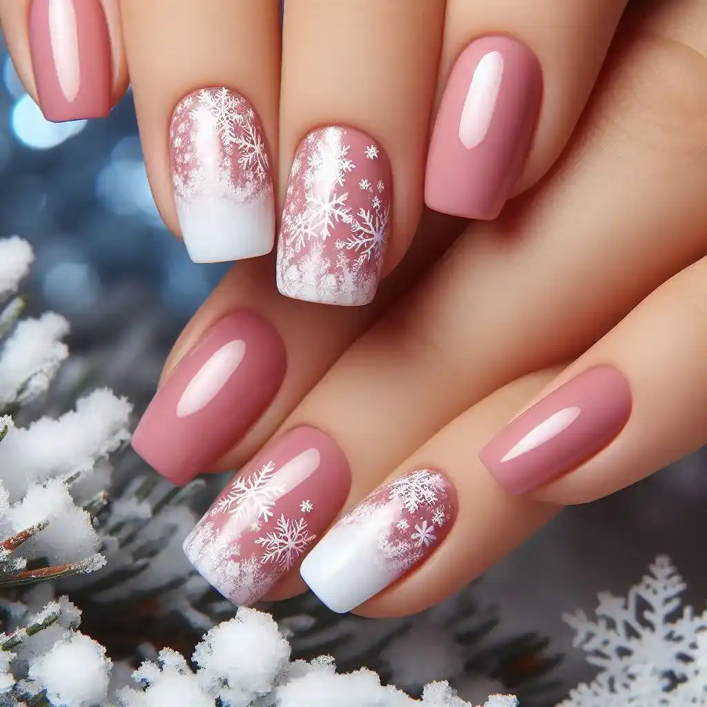 Pink Snowflake Elegance