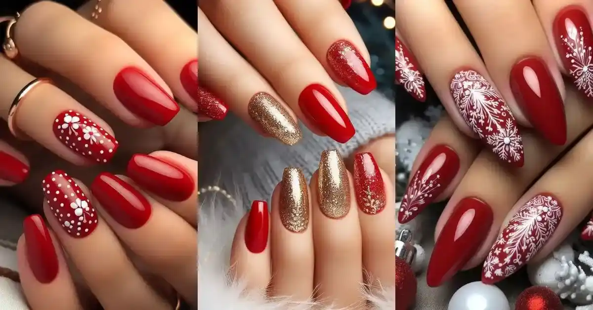 Red Christmas Nails That Shine Brighter Than Holiday Lights