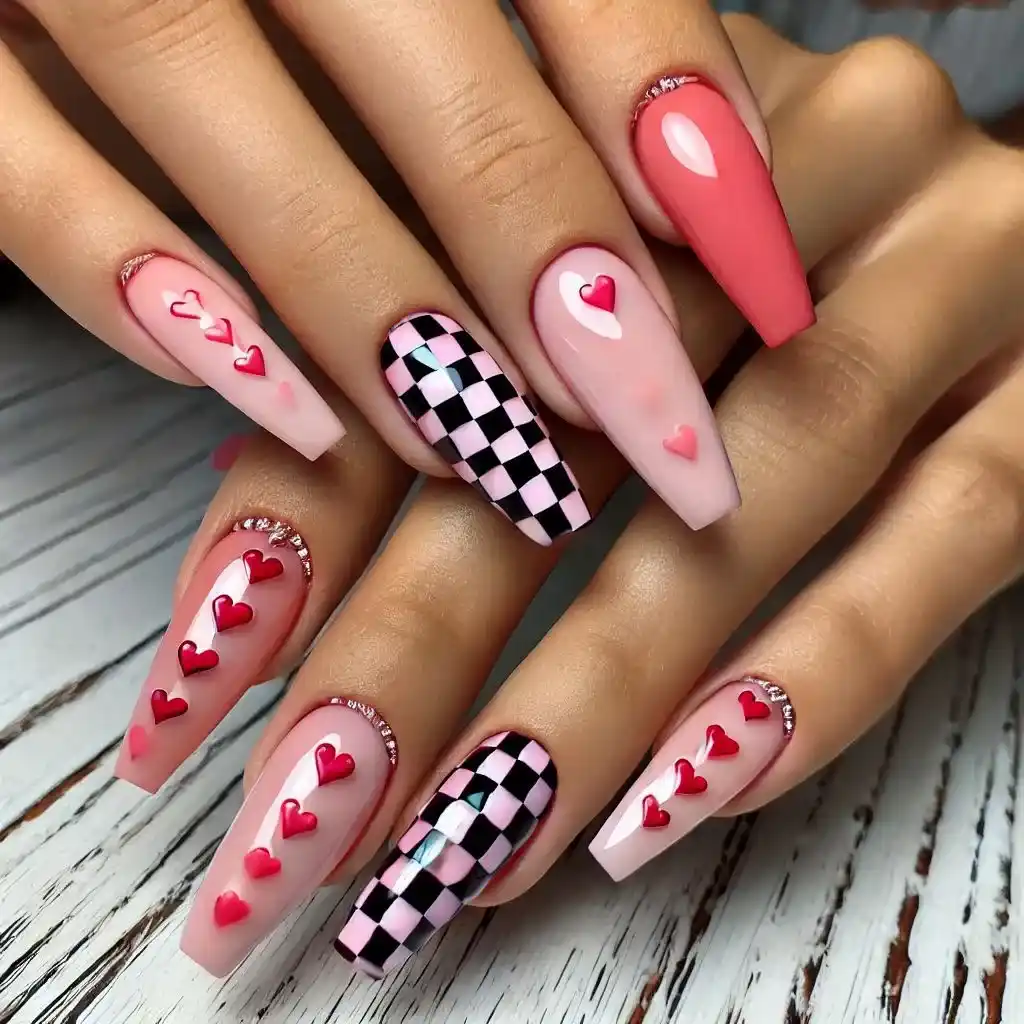 Checkerboard Hearts