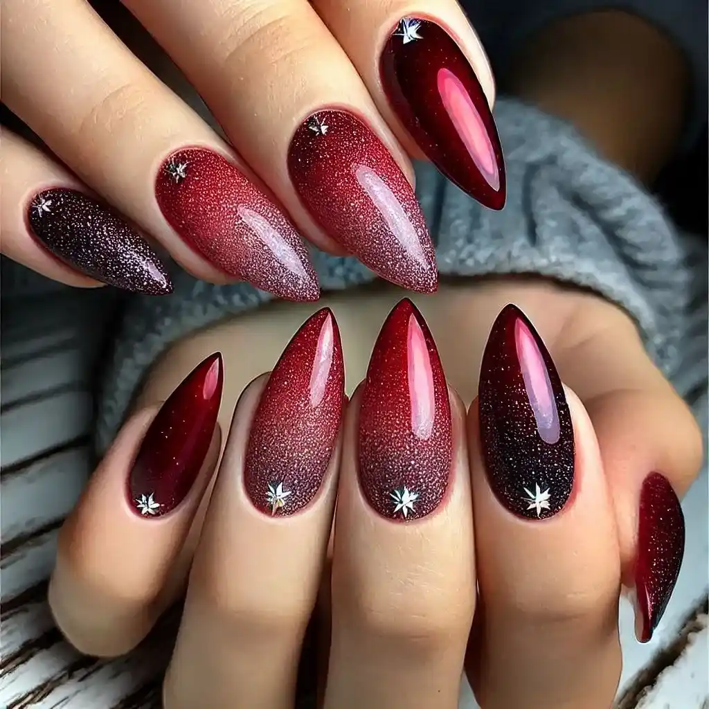 Crimson Glitter Gradient