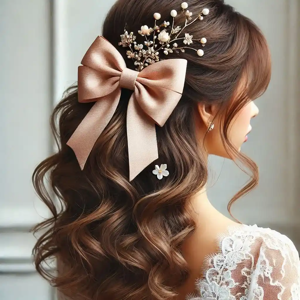 Elegant Bow-Style Half-Updo