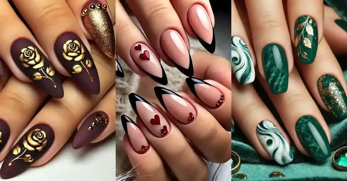 Gothic Valentine Nails