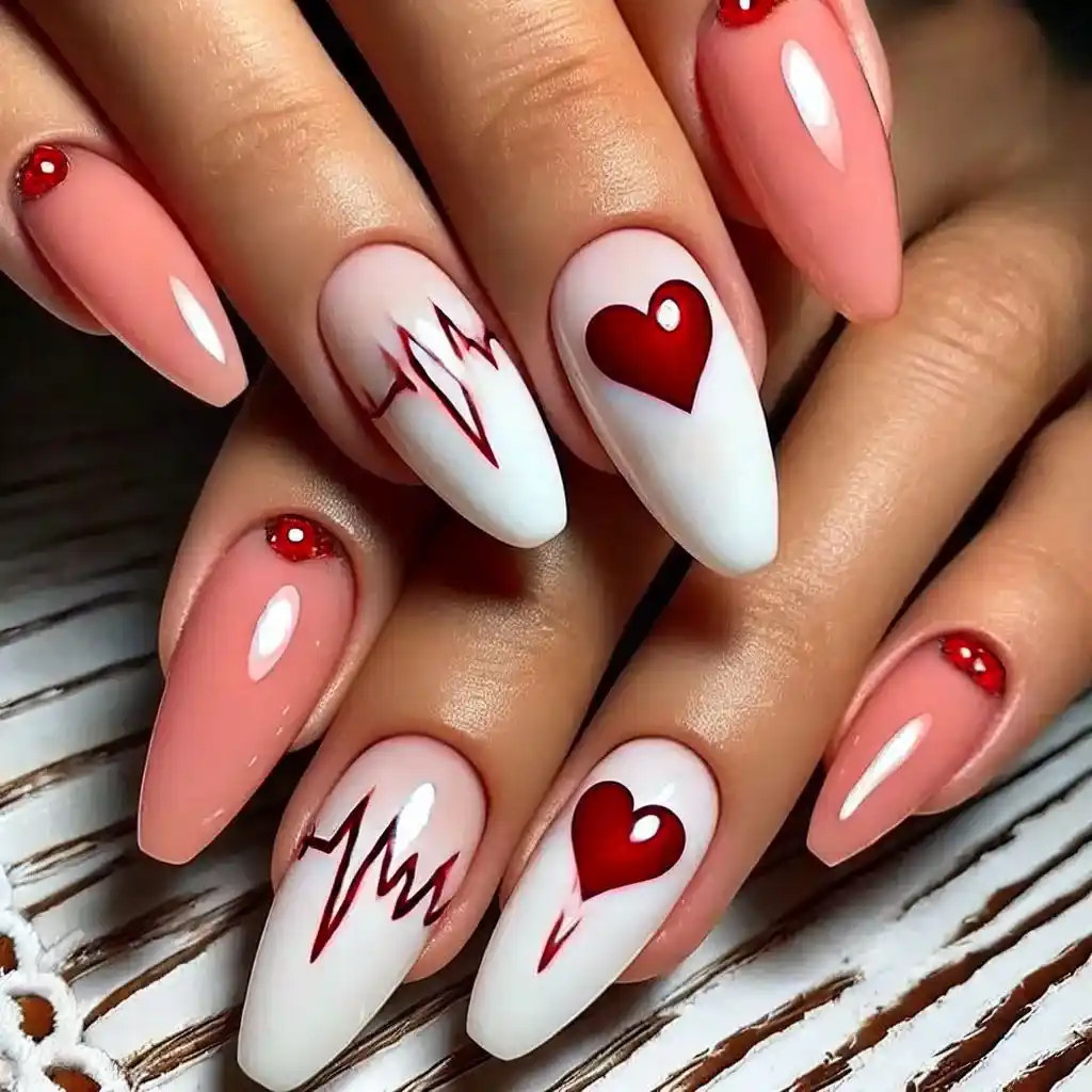  Heartbeat French Tips