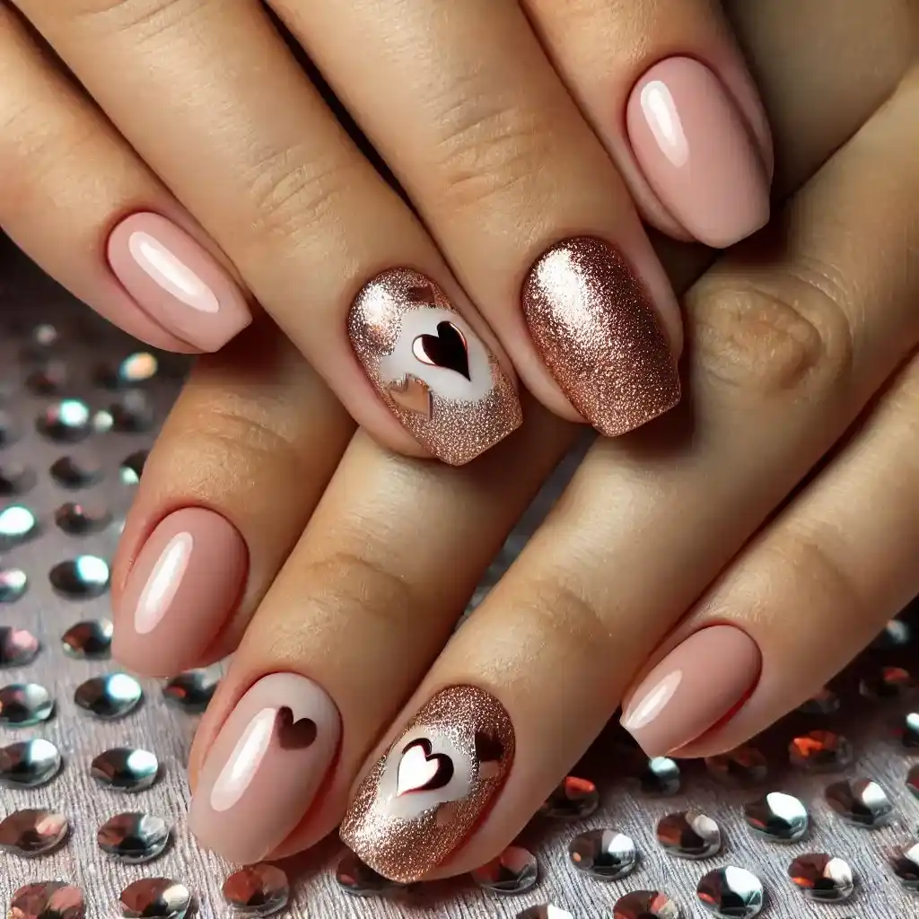 Metallic Heart Accents