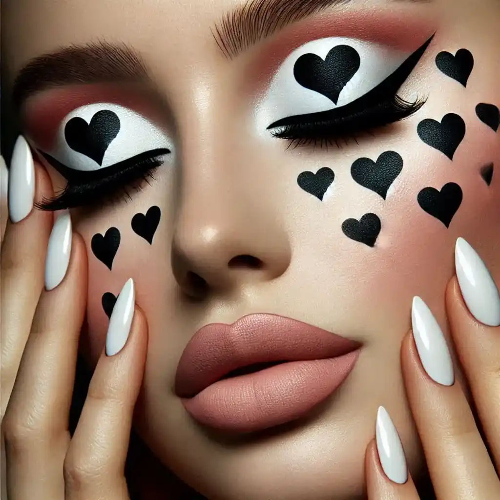 Monochromatic Heart Look 