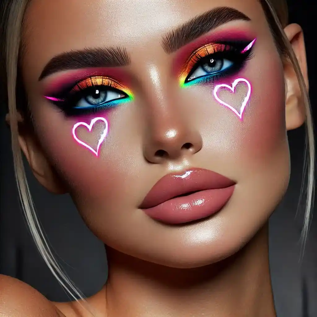 Neon Heart Eyelids 