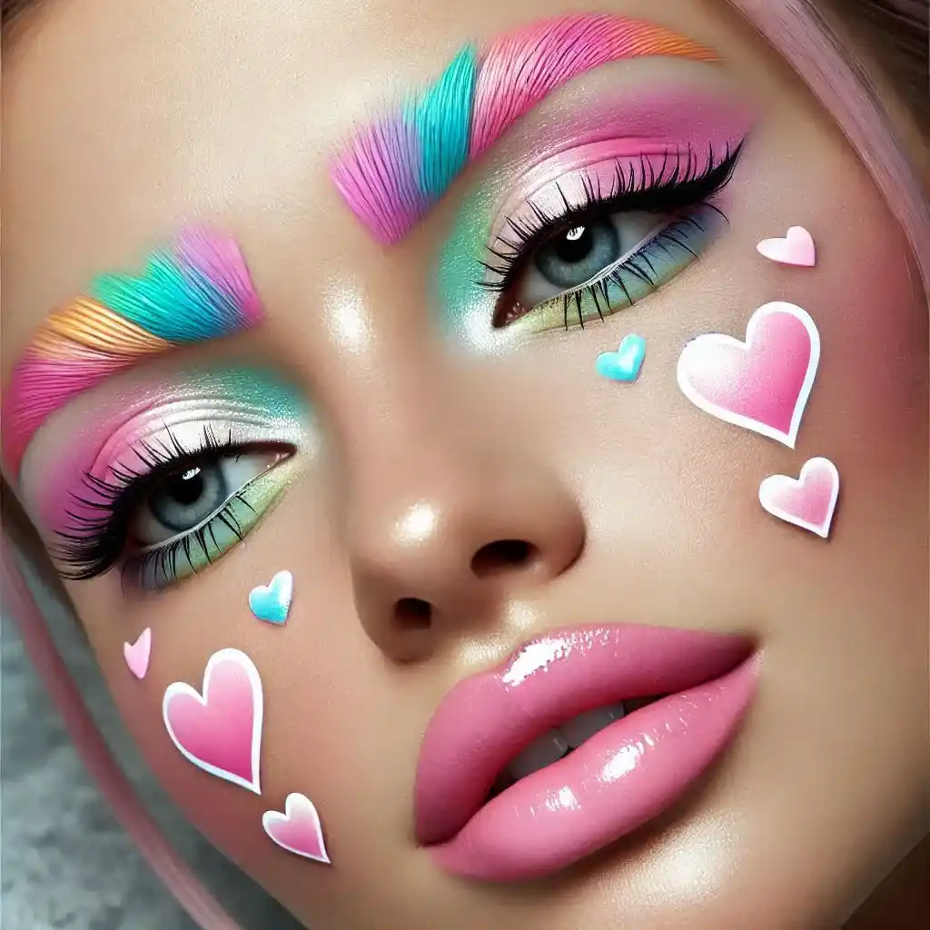 Pastel Heart Brows 