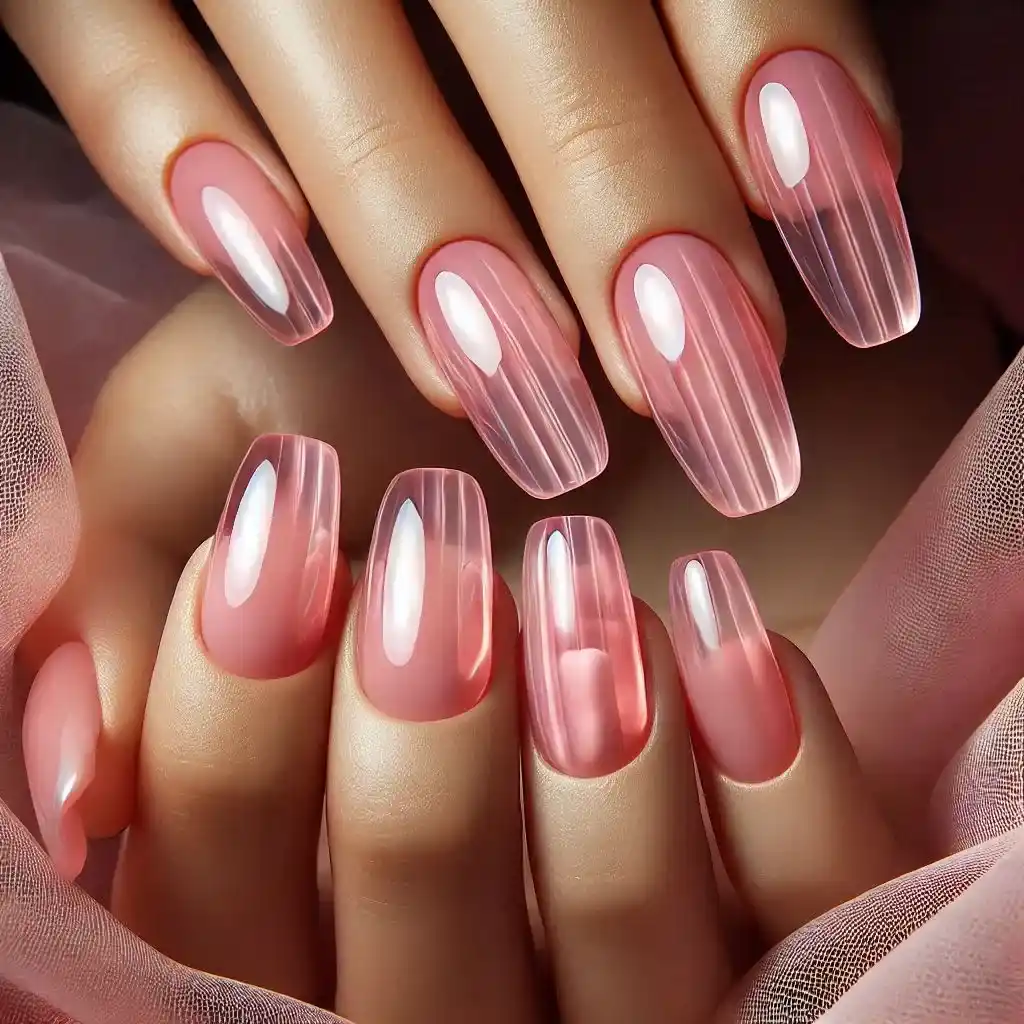 Pink Jelly Nails