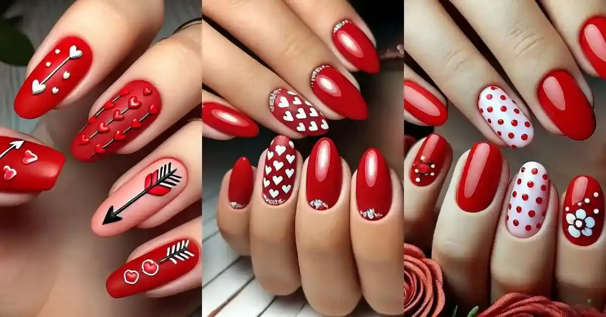 Red Valentines Nails