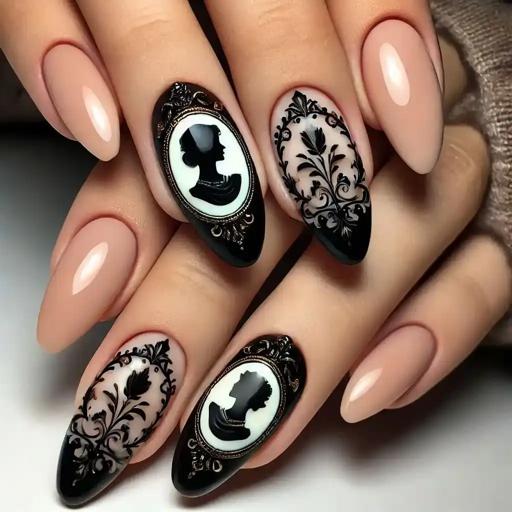 Victorian Cameo Nails