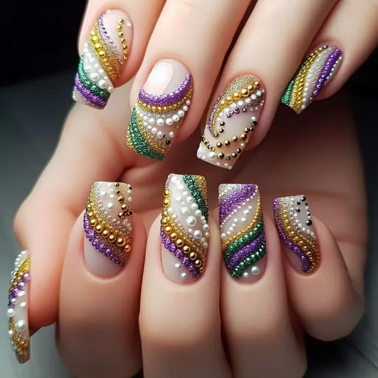 Bead-Inspired Nail Art