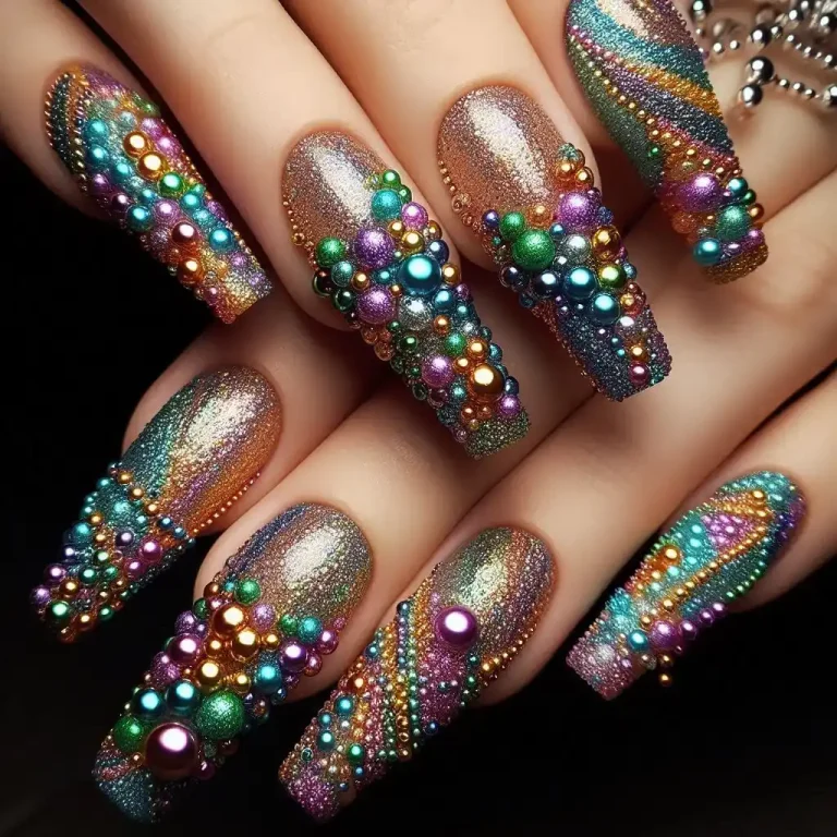 Beaded Texture Nails