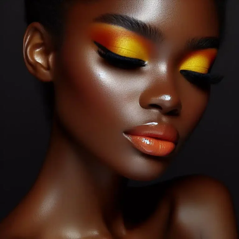 Bright Yellow & Orange Eyeshadow