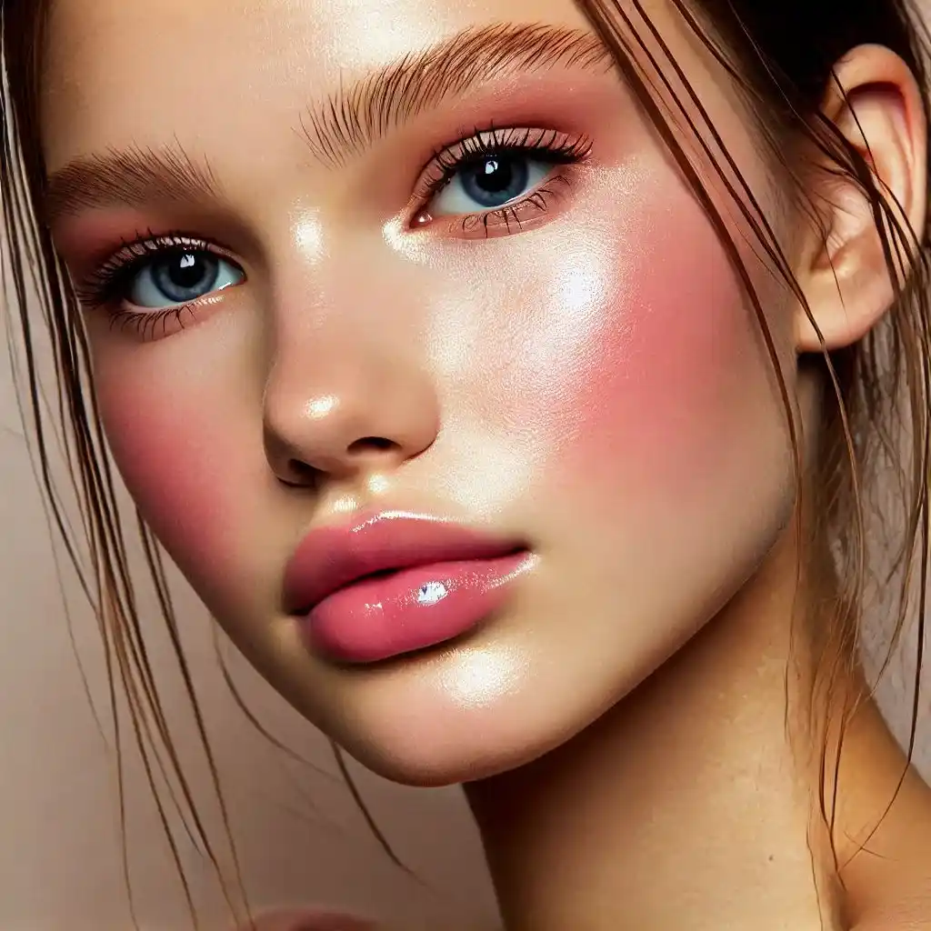 Dewy Skin with Rosy Cheeks