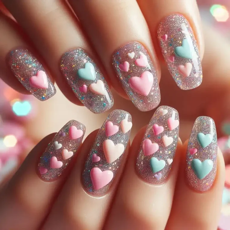 Glitter Candy Hearts