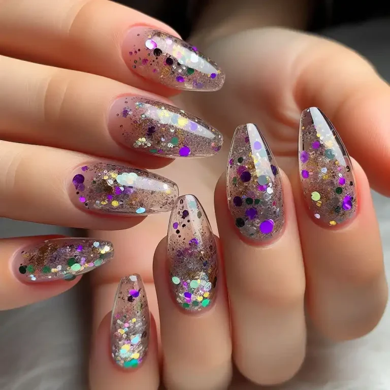 Glitter Confetti Nails