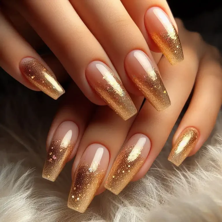 Gold Glitter Ombre