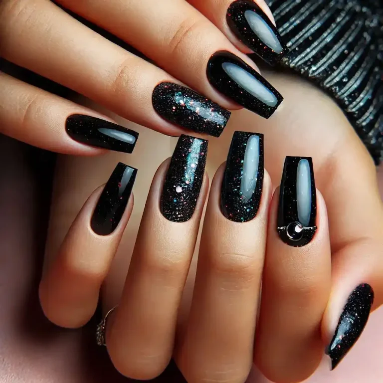 Jet Black with Glitter