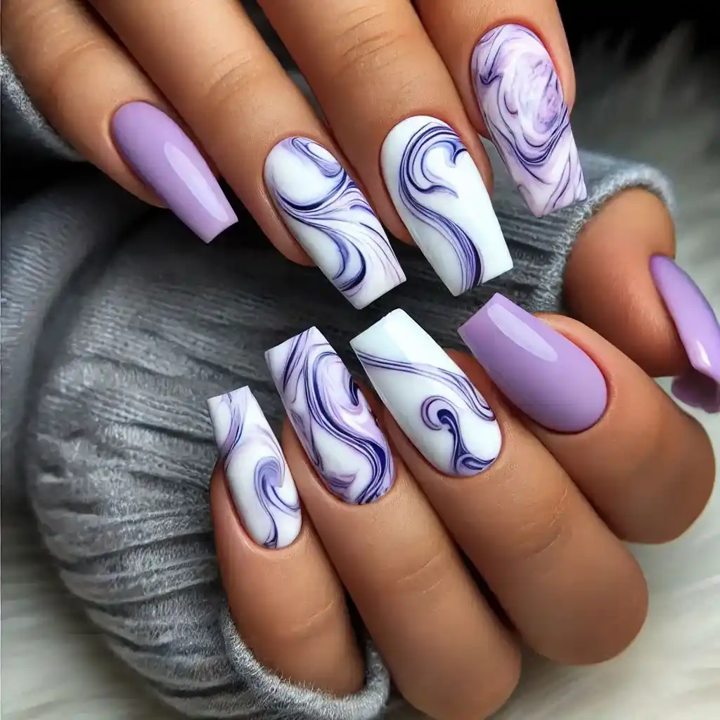 Lavender Marble Effect 