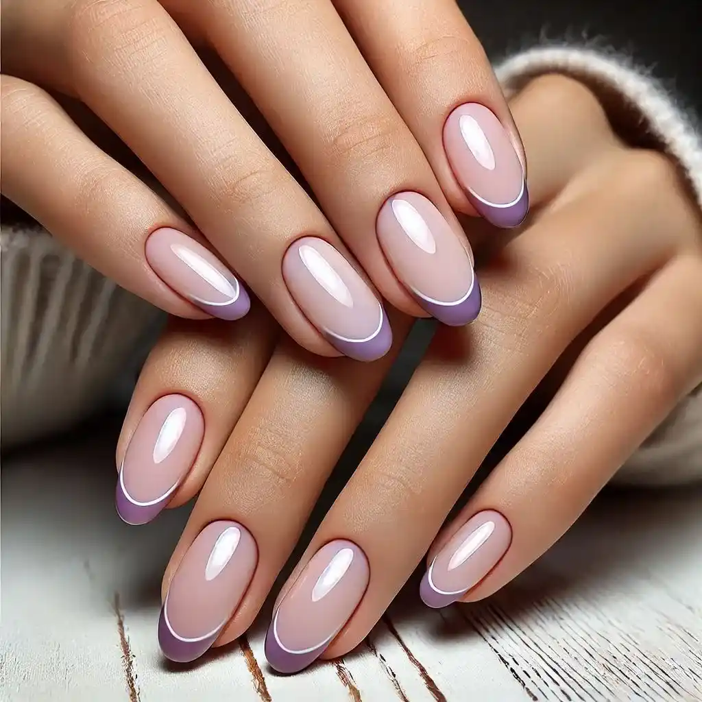 Lilac French Tips 