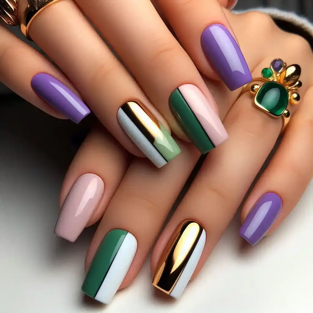 Mardi Gras Color Block