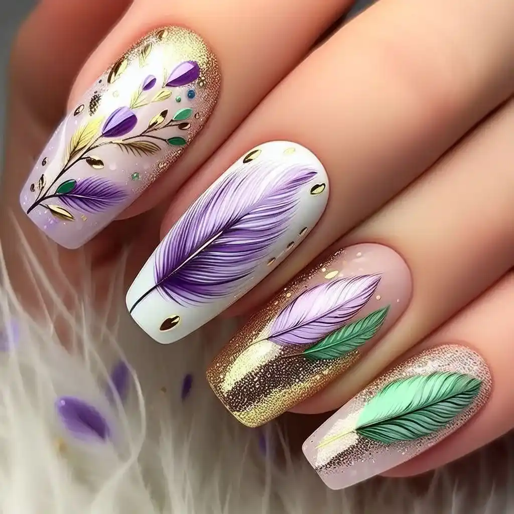 Mardi Gras Feathered Design