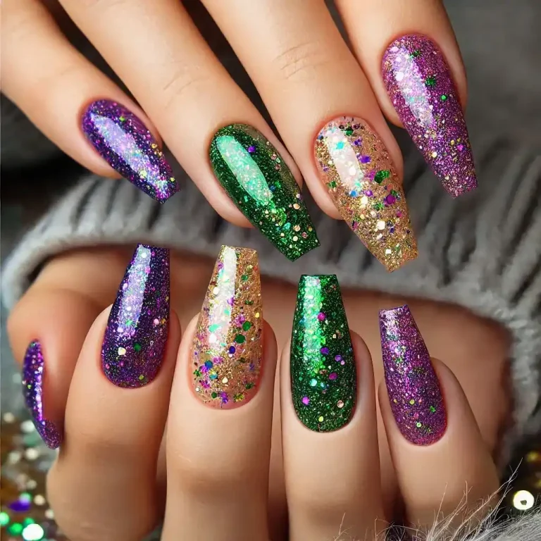 Mardi Gras Glitter Gradient