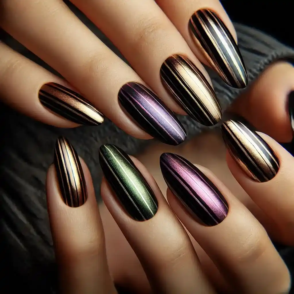 Mardi Gras Metallic Stripes