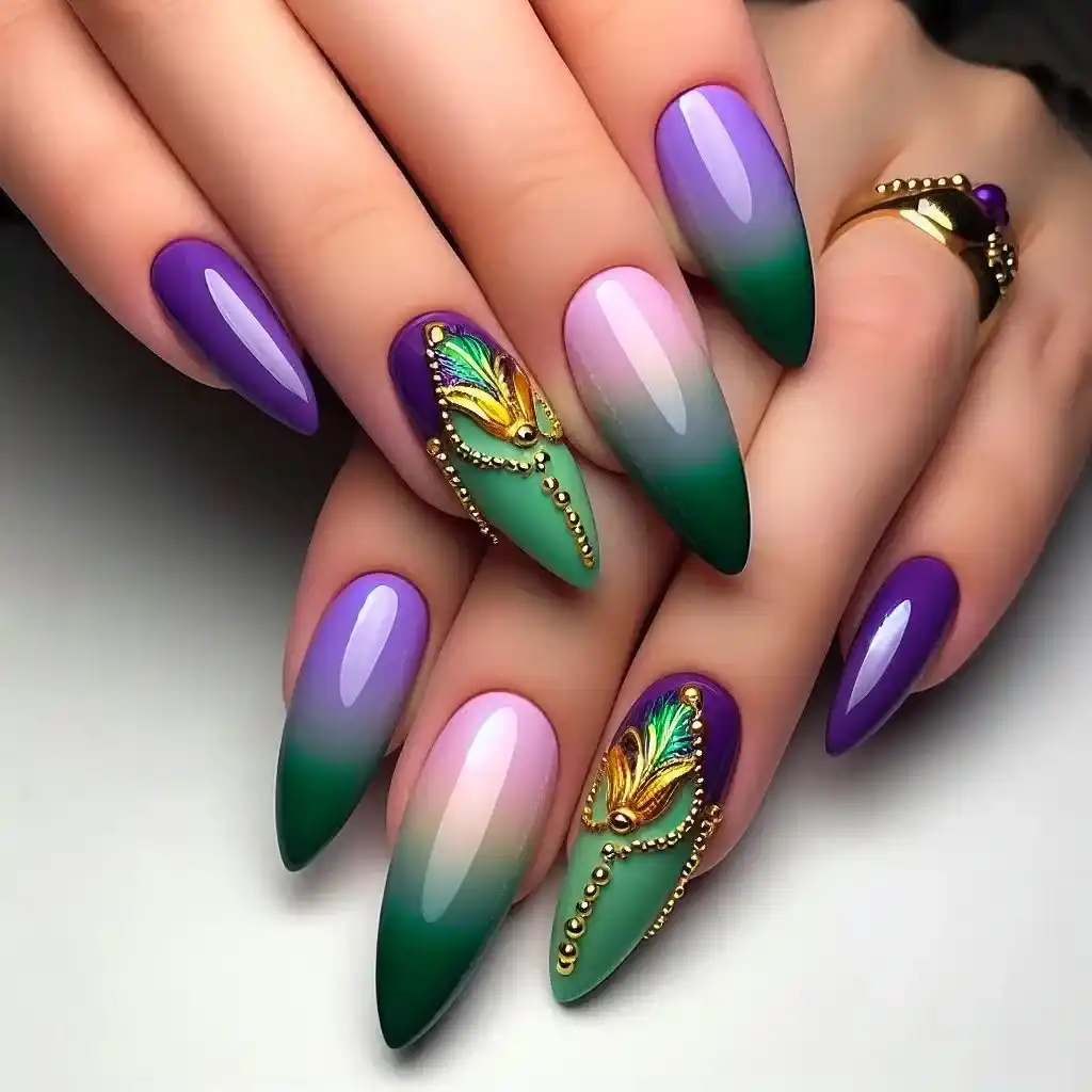 Mardi Gras Ombre