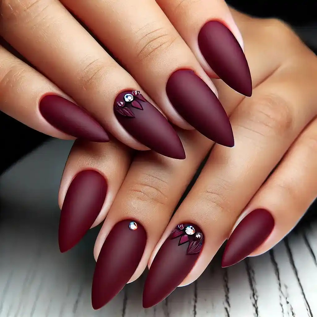 Matte Burgundy Elegance