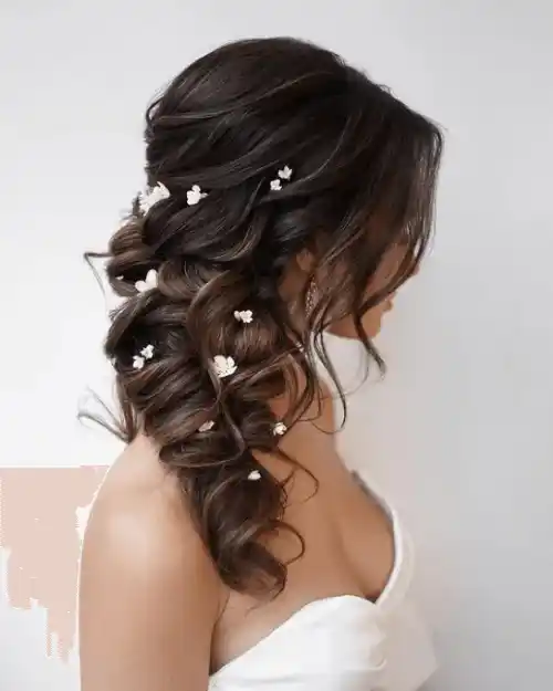 Romantic Braid with Small Flower Accessories