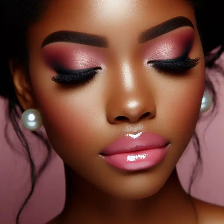 Romantic Pink Eyeshadow & Soft Pink Lips