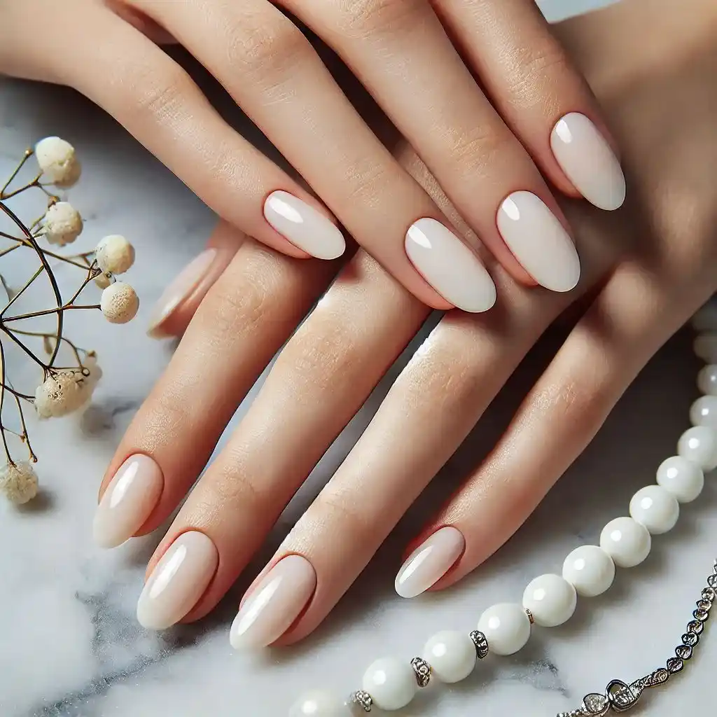 Soft Milky Nails