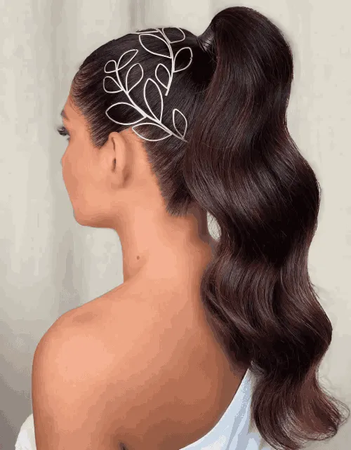 Sophisticated High Ponytail for Prom