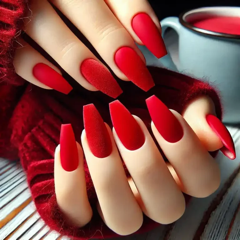 Velvet Red Nails