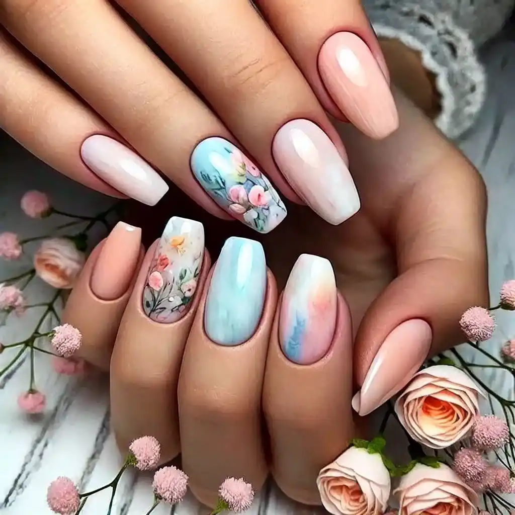 Watercolor Nails