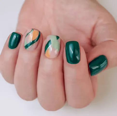 Abstract St. Patrick’s Day Nails 