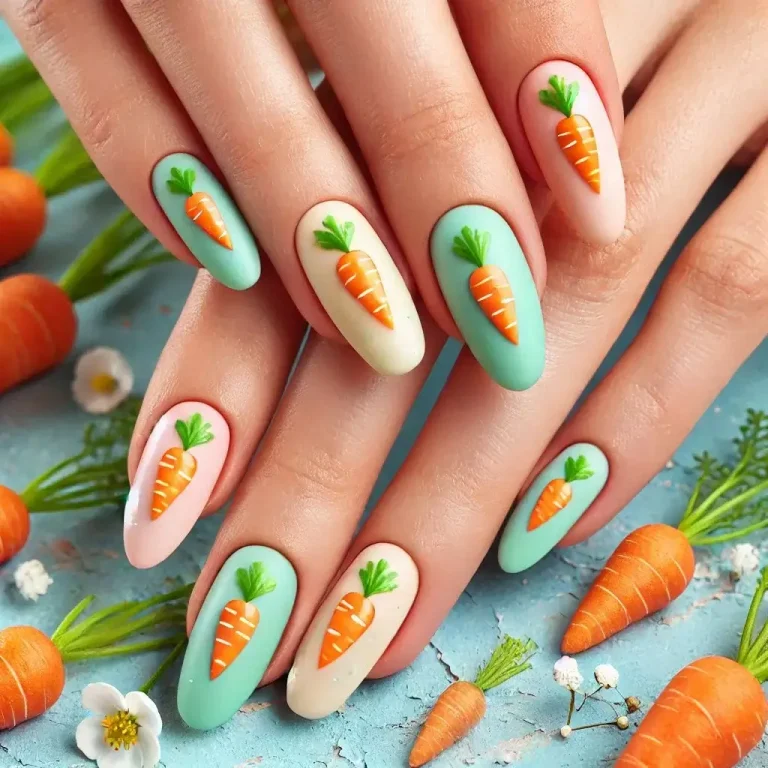 Carrot Accent Nails