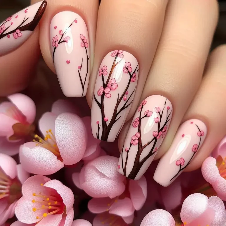 Cherry Blossom Nails