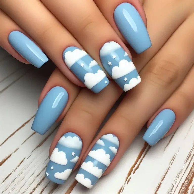 Cloudy Sky Nails