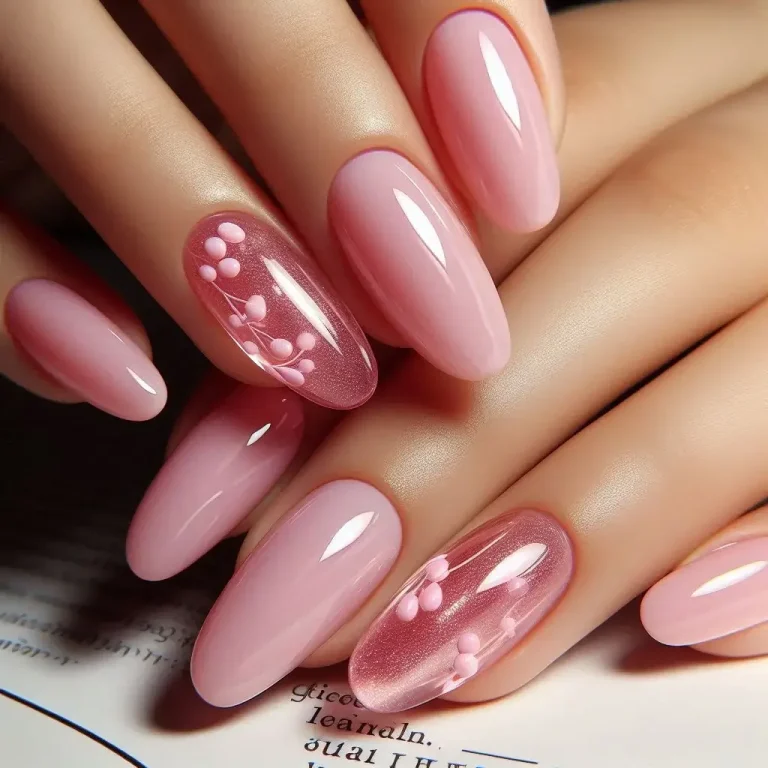 Jelly Sheer Pink Nails